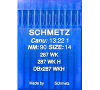 SCHMETZ - Agujas para máquina de coser (10 unidades, 287, grosor 90)