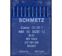 Schmetz Agujas para máquina de coser Industrial: B-27/B-27 SES pelota de punto/Jersey enhebra (paquete de 10) - Buy 2 Get tercera gratis. + aguja enhebrador B-27 - 80/12 (Single Packet)
