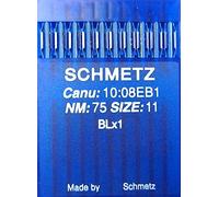 SCHMETZ Agujas para máquinas de coser (10 unidades, BLx1 St.75, para Bernette Overlock MO 203 y MO 204, para Juki Lock MO 102-104, MO 134 y Riccar Lock F4/RL 340 y Rl 343/-D)