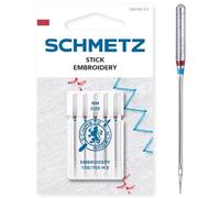 SCHMETZ Agujas para máquina de bordar 130/705 H-E Ojo y ranura extra grandes 90/14 5 piezas