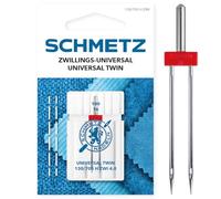 SCHMETZ | Gemela Universal | 4.0/100 | 1 Aguja para máquina de coser | 130/705 H ZWI 4.0 | para todas las máquinas de coser domésticas convencionales con función de zigzag