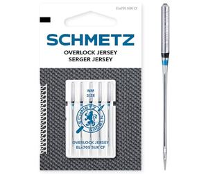 SCHMETZ | Overlock Jersey | 80/12 | 5 Agujas para máquinas de coser | ELx705 SUK CF / SY 2022 | compruebe el sistema de agujas según las especificaciones de la máquina