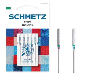 SCHMETZ | Quilt | 75/11-90/14 | 5 Agujas para máquinas de coser | 130/705 H-Q | para todas las máquinas de coser domésticas convencionales