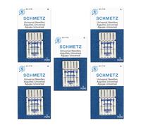 Schmetz Universal 25 agujas para máquina de coser universales, 130 / 705H, 15 x 1 H, 75/11