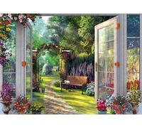Schmidt 59592 Dominic Davison-View of The Enchanted Garden Premium Quality Jigsaw Puzzle, Multicolour