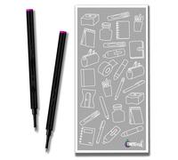 Schmidt 888 - Recambios para bolígrafo de punta rodante, color Tinte Ink elegir, incluye sobre (magenta, 2)