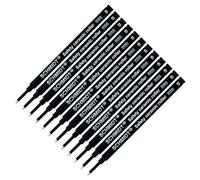 Schmidt 888 Safety Ceramic - Recambio de tinta negra (punta ancha de 1,00 mm), paquete de 12