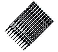 Schmidt 888 Safety - Recambio de bolígrafo de cerámica de seguridad, tinta negra (punta fina de 0,6 mm), paquete de 10