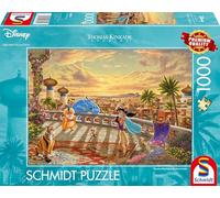 Schmidt Aladdn Spiele 58032 Thomas Kinkade, Disney, Aladdin, Jasmine Dancing in The Desert Sunlight, Puzzle de 1000 Piezas, cartón, Multicolor, Normal