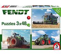 Schmidt-Spiele Puzzle CGS_56221 Fendt 1050Vario/724Vario/6275L Multicolor 3x48 piezas