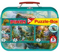 Schmidt CGS_56495 Dinosaurs Puzzle Box (2x60pc/2x100pc), Multicolor