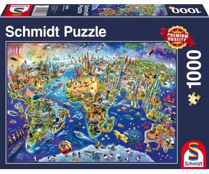 Schmidt Discover the World (1000pc) Puzzle Ages 12+ 1 Players