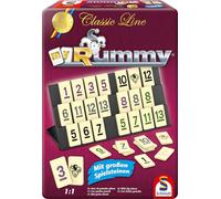Schmidt Juegos 49474 MyRummy Classic Line - Juego de Mesa con Grandes fichas, en Caja de Metal