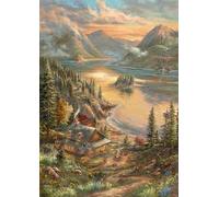Schmidt Juegos Esplendor en la Orilla del Lago Thomas Kinkade 500 Piezas Puzzle