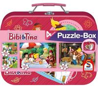Schmidt Puzzle 56509 - Bibi y Tina, la Caja de Metal, 2 x 100 y 2 x 150 Piezas