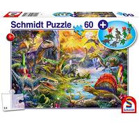 Schmidt Spiele 56372 - Puzzle Infantil de Dinosaurio (60 Piezas), diseño de Dinosaurio