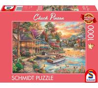Schmidt Rompecabezas SCH1745475624390 de 1000 Piezas - Chuck Pinson - Paisaje Dorado al Atardecer - Multicolor - Para Adultos