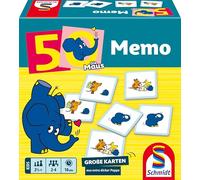 Schmidt Spiele 40664 El ratón Elefante memo 50 cumpleaños Juego Infantil, Multicolor