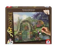 Schmidt Spiele 46166 My ArtNoble, Thomas Kinkade, Hummingbird Cottage, Kit de Pintura, Artes y Manualidades