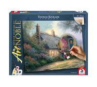 Schmidt Spiele 46168 My ArtNoble, Thomas Kinkade, Moonlight Cottage, Kit de Pintura, Artes y Manualidades