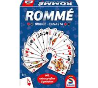 Schmidt Spiele 49420 Rummy Bridge Canasta, Serie pequeña y Fina, Juego de Cartas, Multicolor