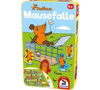 Schmidt Spiele 51405 Die Maus, Mausefalle, Bring Mich mit Spiel in Der Metalldose Sendung Mouse TV 51405-Ratonera para Ratones en Caja de Metal, Color Verde, Small