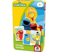 Schmidt Spiele 51452 Barrio Sésamo, Schnipp Snap, Juego de Viaje, traigo con Juego en una Lata de Metal, Normal