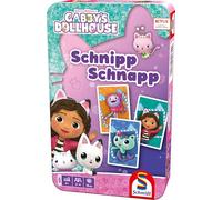 Schmidt Spiele 51610 Gabby's Dollhouse-Juego de Viaje en Caja de Metal, Multicolor