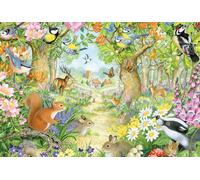 Schmidt Spiele Animales en el Bosque, Puzzle Infantil de 100 Piezas, Multicolor (56370)