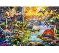 Schmidt-Spiele Puzzle infantil 56372 – 60 piezas, juego de figuras de dinosaurio, multicolor