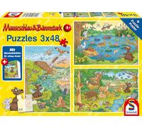 Schmidt Spiele 56413 - Puzle Infantil (3 x 48 Piezas, con Libro de conocimientos)