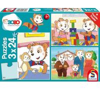 Schmidt Spiele 56414 Bobo - Puzle Infantil (3 x 24 Piezas), Multicolor | Amigos y familia
