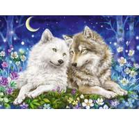 Schmidt Spiele 56469 Amigos Lobo de Peluche, Puzzle Infantil de 200 Piezas, Rompecabezas