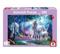 Schmidt Spiele 56486-Puzzle Infantil (200 Piezas), diseño de yegua de Unicornio con Potro, Multicolor, única (56486)