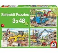 Schmidt Spiele 56520 Puzzle Infantil (3 x 48 Piezas), diseño de Mis vehículos Favoritos, Multicolor, 96,8 x 69,2 cm