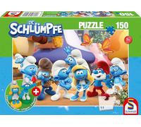 Schmidt Spiele 56524 Los Pitufos Friends - Puzzle Infantil (150 Piezas, Incluye 2 Figuras), Multicolor