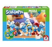 Schmidt Spiele 56524 Los Pitufos, Amigos Pitufos, Rompecabezas Infantil de 150 Piezas, Incluyendo 2 Figuras