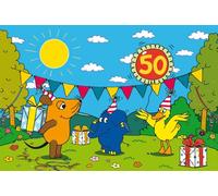 Schmidt Spiele 56536 Die Maus Alles Liebe Zum Geburtstag Elefant, 60 Teile Kinderpuzzle, Multicolor