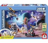 Schmidt Spiele 56539 Misión Espacial, 200 Piezas Puzzle Infantil Hecho de Tablero de Hierba