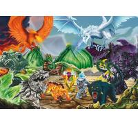 Schmidt Spiele 56565 Eldrador Batalla por el supercristal, 100 Piezas, Puzzle Infantil, con una Figura Original de Schleich, Multicolor