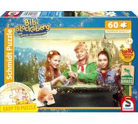 Schmidt Spiele 56591 La Gran Reunión de Brujas, Jóvenes Brujas en el Caldero, Puzzle Infantil de 60 Piezas Hecho de Tablero de Hierba