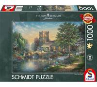 Schmidt Spiele 57367 Thomas Kinkade, Willow Wood Chapel, Puzzle de 1000 Piezas, Rompecabezas, Multicolor, Normal