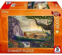 Schmidt Spiele- Simba 57396 Thomas Kinkade, Disney, The Lion King, Return to Pride Rock , Puzzle de 6000 Piezas, Rompecabezas