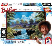 Schmidt Spiele 57538 Bob Ross, Diseño de Cascada en el Claro, Puzzle de 1000 Piezas, Rompecabezas, Normal