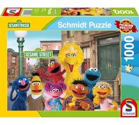 Schmidt Spiele 57574 Barrio Puzzle (1000 Piezas), diseño de la Calle Sésamo, Dibujos Animados, Multicolor, Normal