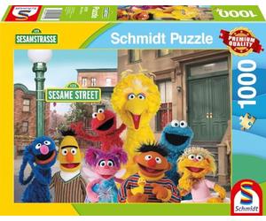 Schmidt Spiele 57574 Barrio Sésamo, un reencuentro con Buenos Viejos Amigos, 1000 Piezas, Multicolor, Normal