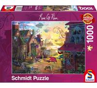 Schmidt Spiele 57584 Rose Cat Khan, Diseño de dragón, Puzzle de 1000 Piezas, Rom