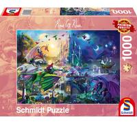 Schmidt Spiele 57585 Rose Cat Khan, Night Dragon Contest Puzzle de 1000 Piezas,