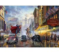 Schmidt Spiele 57589 Thomas Kinkade, Batman, Superman and Wonder Woman-Puzzle de 1000 Piezas, Floral, Multicolor, Normal (CSG57589)
