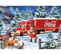 Schmidt Spiele 57598 Camión navideño de Coca Cola, Puzzle de 1000 Piezas